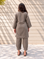 Postcard Grey Kurta Set