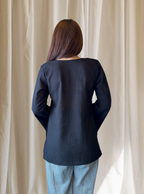 Nyra – Black Square Neck Kurti