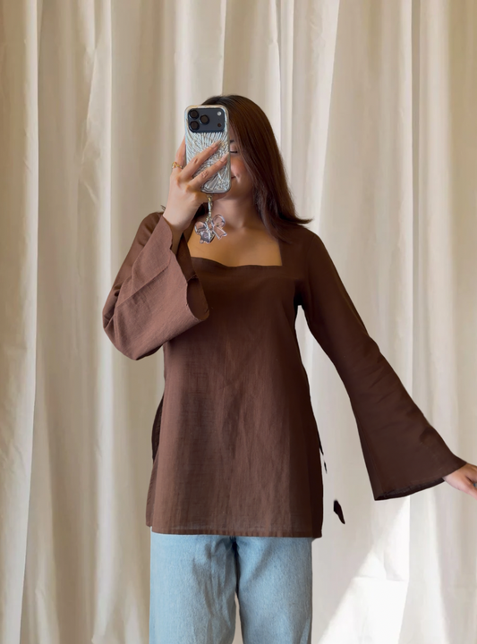 Nyra – Solid Mocha Kurti