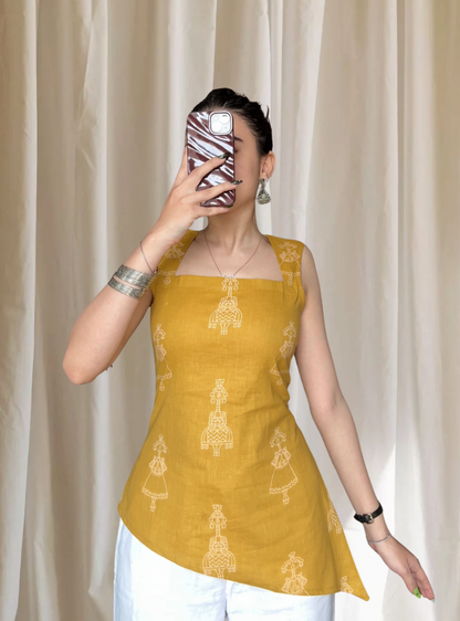 Brinda Mustard Kurti