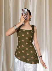 Brinda Tie Backless Kurti