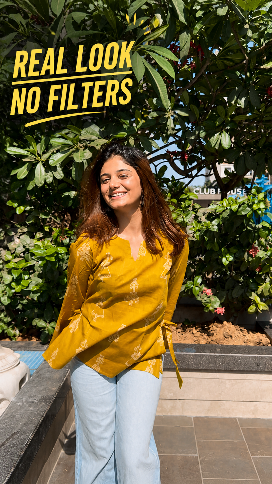 Meera Mustard Bell Sleeves Kurti