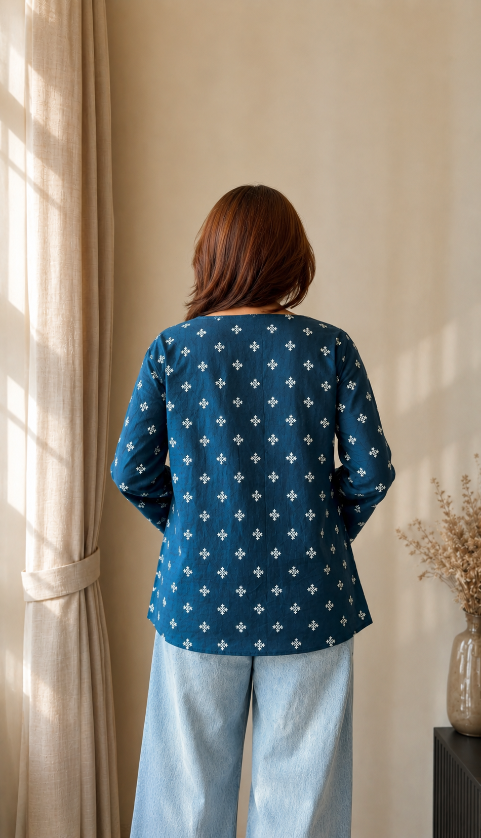 Neerja Blue Bell Sleeves Kurti