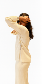 Ivory Side Knot Co-ord Set